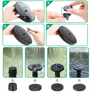 Ngoài trời không thấm nước 7V, 1.4W Mini Bird Bath năng lượng mặt trời Powered nổi đài phun nước bơm cho vườn, hồ bơi, cảnh quan - Product Image 2