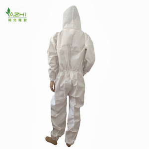 Nhà cung cấp <span class=keywords><strong>Breathable</strong></span> microporous SF <span class=keywords><strong>PP</strong></span> không dệt dùng một lần mui xe bảo vệ dây kéo Coverall tổng thể - Product Image 6