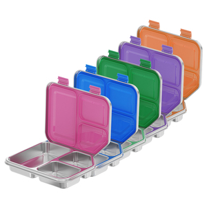 Boîte à lunch rectangulaire en acier inoxydable pour enfants, anti-fuite, facile à nettoyer et chauffable, pour l'école - Product Image 2