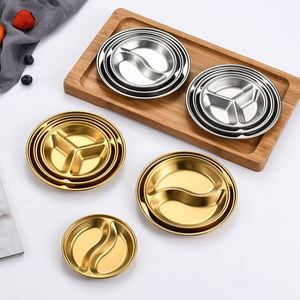 3 Compartment Plate for Soy <b>Sauce</b> Seasonings & Condiments Divided Container Stainless Steel Home Restaurant Wedding Occasions - Product Image 3