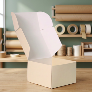 Boîtes d'expédition auto-érectables en papier couché recyclable avec dorure à chaud pour l'emballage de chapeaux et de vêtements - Product Image 4