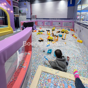 Custom Design Kids Indoor Playground Equipment for Children with Soft Big Slide and <b>Trampoline</b> Zone for Resort Hotel Play Areas - Product Image 5