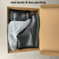 Chaussures de sécurité professionnelles pour hommes en cuir Goodyear Welt avec embout en acier de 6 pouces, pour la production et l'escalade, à la mode, avec tige et semelle en caoutchouc