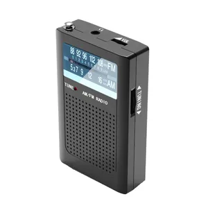 Radio con puntero R06, Radio Retro pequeña con ajuste de frecuencia FM/AM, Radios con antena de bolsillo