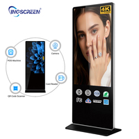 INGSCREEN, pantalla de publicidad LCD para interiores de pie, pantallas interactivas táctiles, soporte de quiosco AD, máquina de publicidad Digital