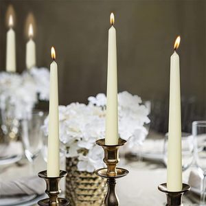 Candele Affusolate Lunghe 25cm, Diametro 2.2cm, in Cera di Paraffina Bianca con Stoppini in Cotone, Durata 8 Ore per Decorazioni da Tavola - Product Image 5