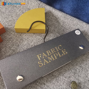 Tùy chỉnh vải dệt swatches mẫu các tông in ấn giấy móc áo thẻ tiêu đề với móc kim loại - Product Image 2