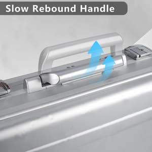 Maletín de Aluminio con Candado TSA Combinado de Metal, Caja de Herramientas Metálica, Caja para Efectivo, Maletín para Portátil - Product Image 2