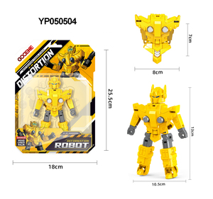 Ensemble de robots jouets pour enfants, <span class=keywords><strong>camion</strong></span> et voiture robots, <span class=keywords><strong>robot</strong></span> transformable déformable, figurine d'action, véhicule de transport, plastique ABS, jouet éducatif STEM - Product Image 6