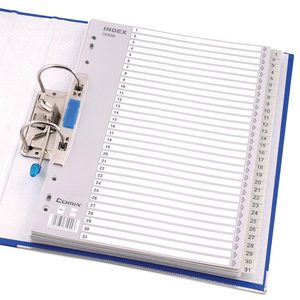 การ์ดอินเด็กซ์คอมิกซ์ A4 กระดาษแบ่งพลาสติก 31 หน้า 11 รู IX899 - Product Image 2