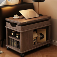 Table basse relevable en bois massif réglable d'origine usine, idéale pour le bureau à domicile, facile à déplacer, pour salon