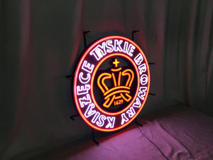 Hängende oder Tischmontierte Bestseller Maßgefertigte Ksiazece Tyskie Browary LED Flex Neon-Schilder für Werbung mit Metallhalterung - Product Image 6