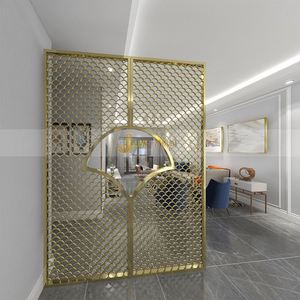 EX707 OEM Modern Laser Cut Stainless Steel Metal <b>Screens</b> Partition <b>Wall</b> Dividers Foldable Multi-Functional Durable Room - Product Image 5