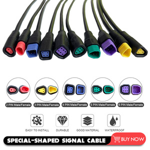 Bicycle lithium <b>battery</b> modification accessories: waterproof male and female <b>cables</b>, irregularly shaped signal connection <b>cables</b> - Product Image 4