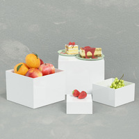Fantaisie 3/4/5/6/7/8 pouces 6 pièces acrylique gâteau support pour mariage fête d'anniversaire Buffet après-midi thé fruits Dessert Table d'affichage