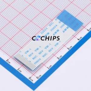 FFC-1.0-16P-50mm-B FFC Cable (Flexible Flat Cable) P=1mm Connector 16P 1mm 0.3mm Reverse - Product Image 1