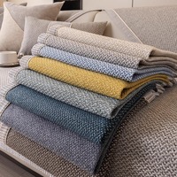 Housses de chaise antidérapantes en lin de couleur unie personnalisées de différentes couleurs Housses de serviettes de canapé à trois places pour le salon