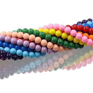 10mm Stock Vente Coloré <span class=keywords><strong>Peinture</strong></span> Verre Bracelet Perles Fabrication De Bijoux Pierre Synthétique Naturelle Personnalisé Rouge Mélange Couleur Accessoire - Product Image 5