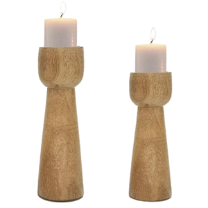 Candélabre de table de taille moyenne décoration de mariage et de noël bougeoir en bois bougeoir de fête d'événement - Product Image 2