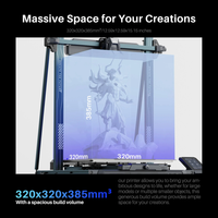 Impresora 3D ELEGOO Neptune 4 Plus FDM en Oferta, Gran Tamaño de Impresión 320x320x385mm, Impresión de Alta Velocidad de 500mm/s