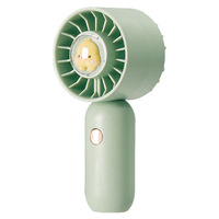 Nouveau ventilateur portable F57 rechargeable par USB, 3 vitesses, design turbine haute performance, mini ventilateur extérieur portable, support de téléphone, 5W, 500-800mAh