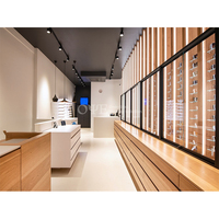 Présentoir commercial personnalisé de bijoux de support d'affichage de lunettes de soleil de bois en métal de lunettes pour la vitrine d'exposition de magasin de magasin de détail
