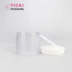 Frasco facial personalizado de cor, frasco pote vazio para o corpo 8oz de plástico cosmético com tampa para frasco de manteiga do corpo