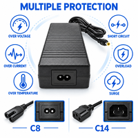 Adaptateur secteur de bureau 120W personnalisé en gros, compatible RoHS, large compatibilité, 24V 5A, prise US/AU/EU/UK