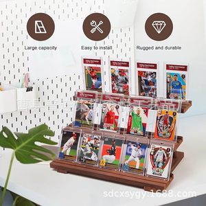 ชั้นวางการ์ดกีฬาไม้ 3 ชั้น สำหรับจัดเก็บการ์ดแบบตั้งโต๊ะ - Product Image 1