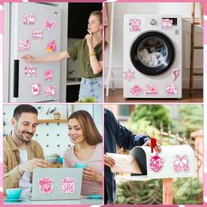 High Quality Customized Pink Paper Refrigerator Magnet Mental Health Encouragement Fridge Magnets for Home Office <b>Kitchen</b> Decor - Product Image 3