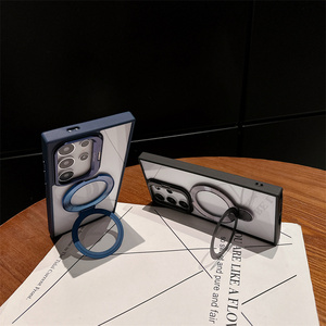 Support d'objectif de haute qualité avec film protecteur et <span class=keywords><strong>coque</strong></span> de téléphone pour Samsung <span class=keywords><strong>S22</strong></span> S23 S24 S25 S26 <span class=keywords><strong>Ultra</strong></span>, <span class=keywords><strong>coque</strong></span> <span class=keywords><strong>transparente</strong></span> à chargement magnétique - Product Image 5