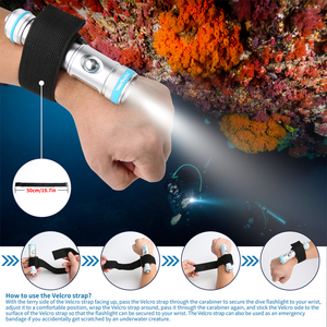 Mini lampe torche portable de 100 mètres pour la plongée sous-marine, adaptée aux opérations de sauvetage et à l'exploration des grottes - Product Image 6