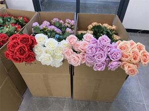 12 Cabezas de <span class=keywords><strong>Rosas</strong></span> Artificiales de Alta Calidad, <span class=keywords><strong>Rosas</strong></span> <span class=keywords><strong>Dulces</strong></span> de Seda, Ramo de Flores para Boda, <span class=keywords><strong>Rosas</strong></span> para Decoración - Product Image 4