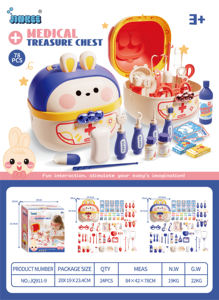 Nouvelle <span class=keywords><strong>valise</strong></span> médicale de simulation de lapin spatial, <span class=keywords><strong>jouet</strong></span> pour toute la famille, adorable jeu de rôle de médecin, outils de jeu - Product Image 4