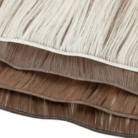 Extensions de cheveux humains Genius Weft 100% Remy à double trame avec trame fine, plate et flexible pour une pose professionnelle sans couture en salon
