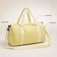 Sac de sport compact DICHOS en nylon avec fermeture éclair, résistant à l'eau, pour le transport à la main ou à l'épaule, sac de voyage portable et réglable