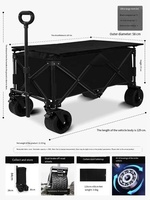 Chariot de transport pliable industriel chromé à quatre roues avec grande capacité
