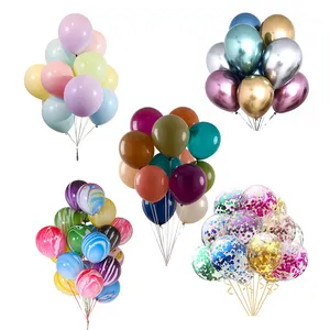 plain balloons retro Metallic Chrome Macaroon latex balloon suppliers manufacturers helium balloons for party decorations