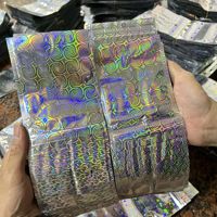 Bolsa de Plástico Mylar Holográfica Brillante Personalizada con Cierre Hermético, Diseño de Estrella en Espiral Láser, a Prueba de Olores, para Dulces y Joyería
