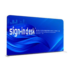 10ft biểu tượng tùy chỉnh in quảng cáo Stretch Pop Up tường triển lãm thương mại hiển thị biểu ngữ đứng căng thẳng Vải phông nền - Product Image 1