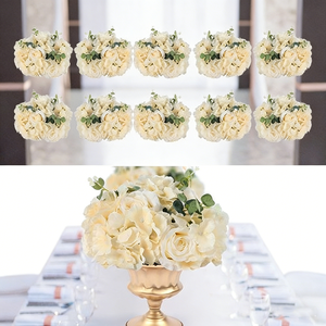 Sfera Floreale per Matrimonio, Decorazione Moderna Bianca, Grande Centrotavola Artificiale in Plastica Bianca, Spedizione Gratuita - Product Image 1