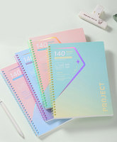 Carnet à spirale souple GF Gradient A4 grand format, rechargeable 4 trous, journal et agenda pour étudiants, fournitures scolaires et de bureau
