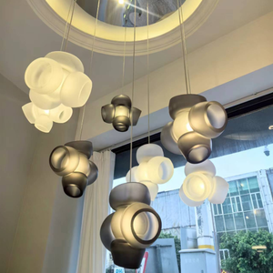 Lámpara colgante de cristal personalizada posmoderna nórdica para Lounge Bistro y Boutique Inn Iluminación de araña de diseñador exclusivo - Product Image 3