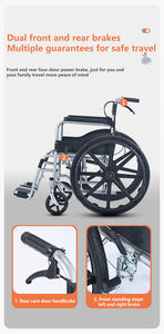 Silla de Ruedas Manual Plegable de Uso Médico para Ancianos y Personas con Discapacidad - Product Image 4