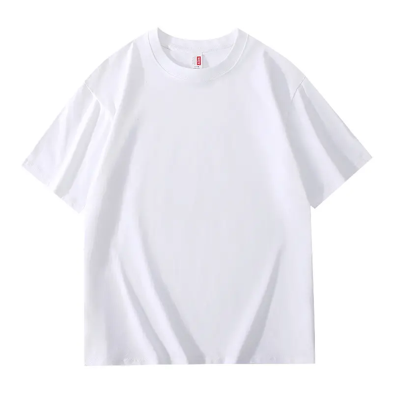 200G yaz serin boy t shirt özel puf baskı t shirt ekran baskı unisex boş t shirt kadın erkek T-Shirt