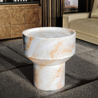 Table d'appoint en marbre de haute qualité, design moderne 2025, style noir, décorative, durable, écologique, facile à assembler, meubles pour la maison