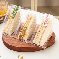 Boîte d'emballage pour sandwichs, boîte à pain épaisse et transparente pour pâtisseries et desserts