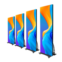 Panel de Pantalla LED Digital para Interiores y Exteriores P1.25/1.86/2/2.5, 640X1920mm, Diseño Móvil con Ruedas, Pantalla LED Tipo Póster