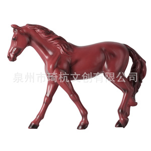 Escultura de caballo Qi Hang, decoración artística de resina, figura hecha a mano para adorno de escritorio de sala de estar - Product Image 4