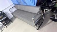 Canapé d'attente en cuir PU personnalisé, banc long pour salon de coiffure, sièges de réception pour salon de beauté, magasin de vêtements, salon